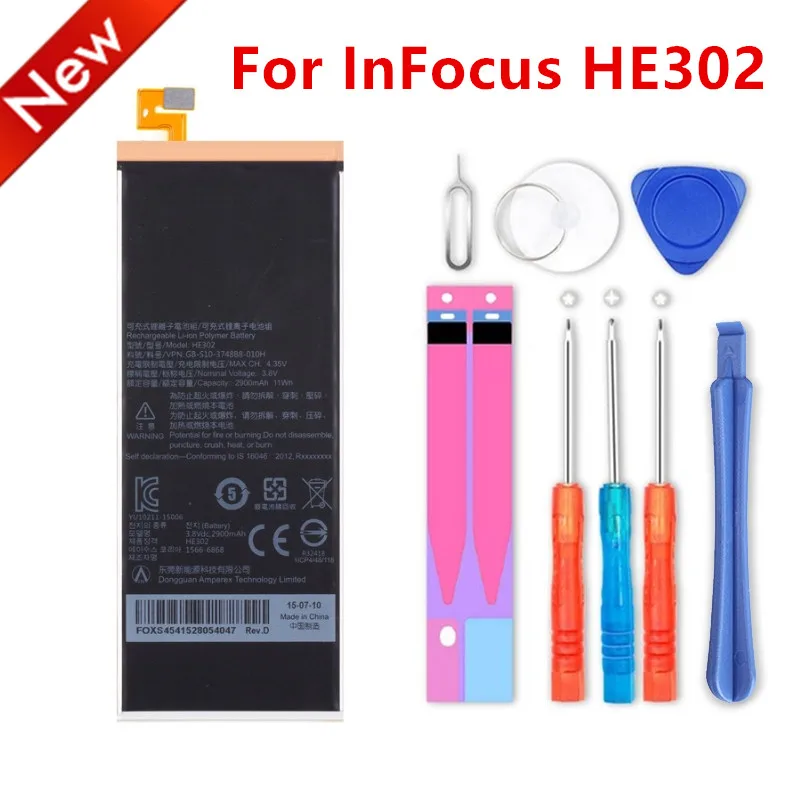

Новый аккумулятор 2900 мАч для сотового телефона InFocus HE302 + Инструменты