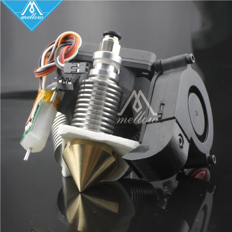 Mellow 3d принтер Алмазный Hotend латунь многоцветная насадка Горячий Конец 0,4 мм/1,75 мм для I3 вентилятор экструдера комплект+ датчик автоматического выравнивания