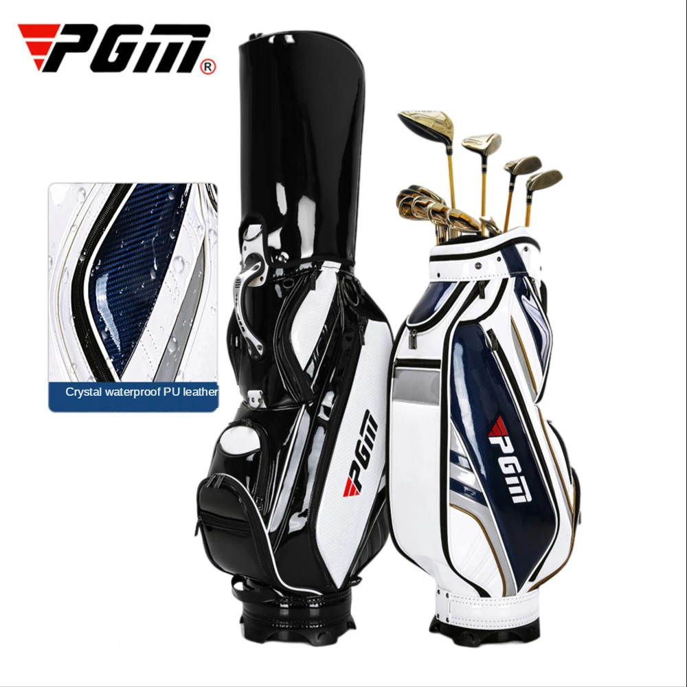 PGM Golf Sports Package Standard Travel Caddy Men Cart Bag Professional Ball Staff Bag With Cover Waterproof PU QB080