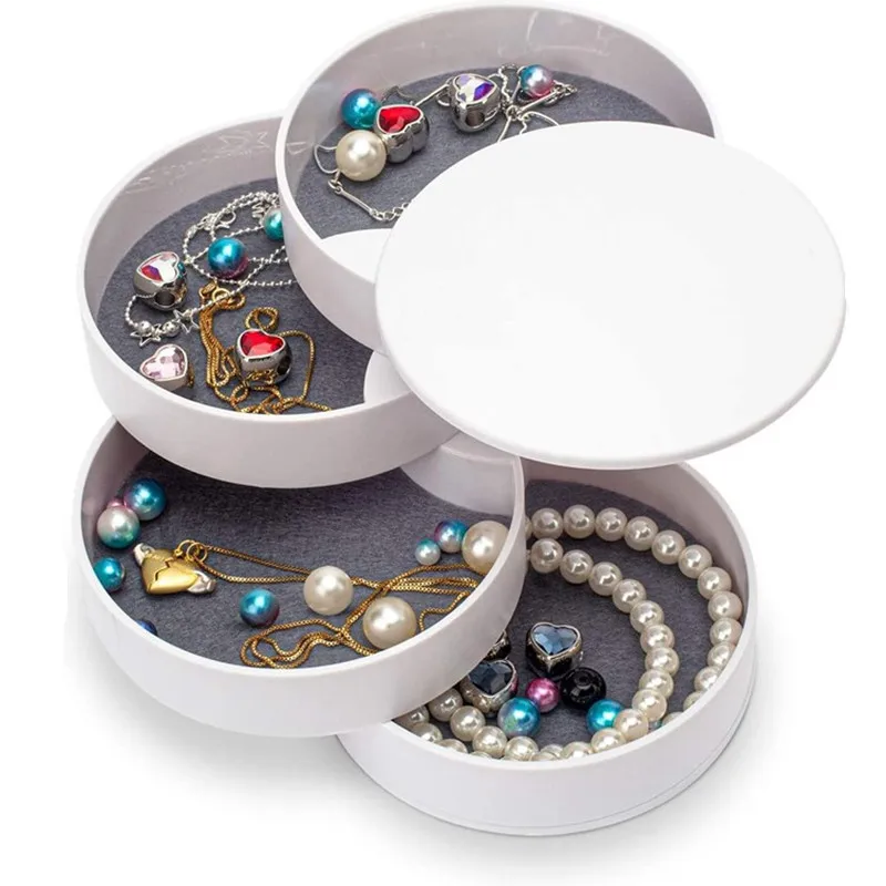 Для женщин коробка для хранения ювелирных изделий новый дизайн модные юбки 4-Слои
