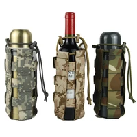 tactical military molle camouflage adjustable water bottle bag outdoor hunting mountaineering portable water bottle cover