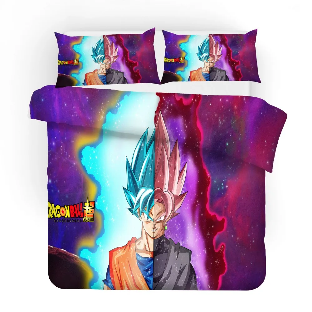 3D аниме Dragon Ball Утешитель набор постельного белья двойной королева один мальчик пододеяльник набор постельное белье C персонажем из мультфильма набор
