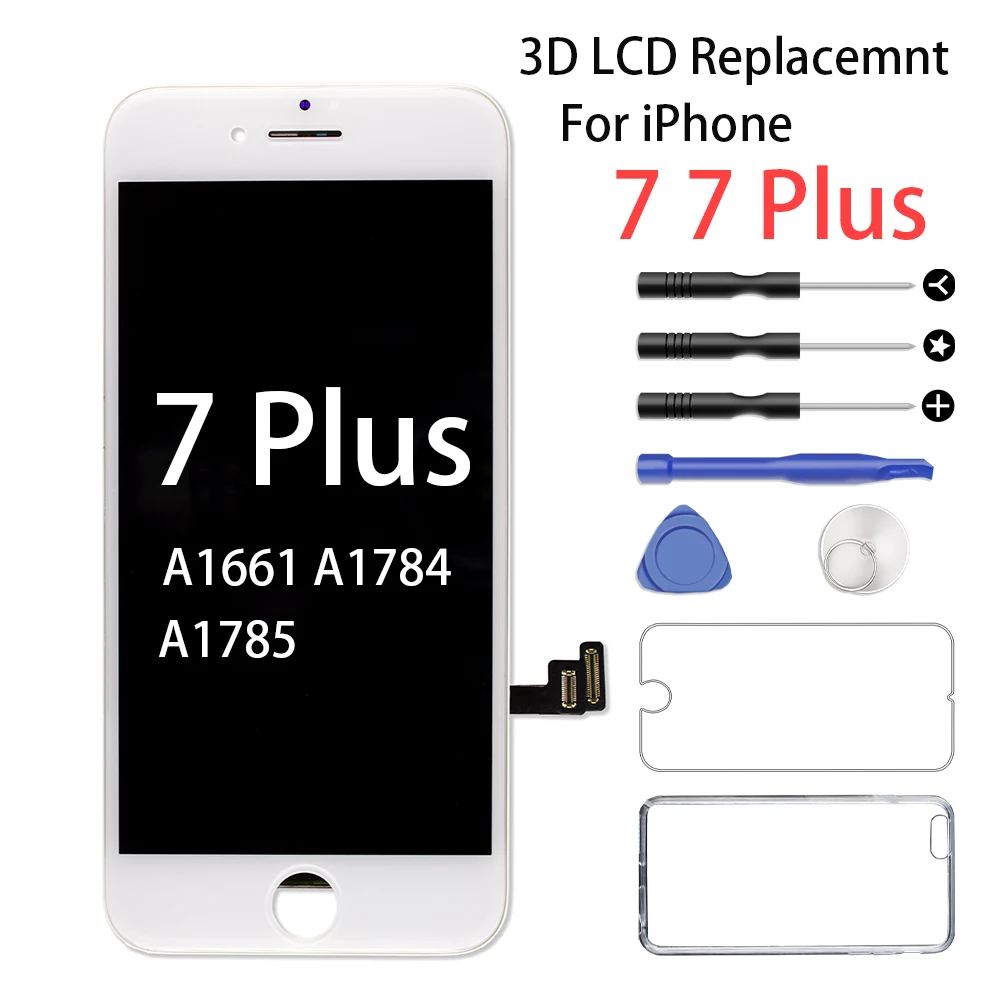 Класс AAA + Retina LCD Замена для iPhone 7 Plus дисплей 3D сенсорный дигитайзер сборка без