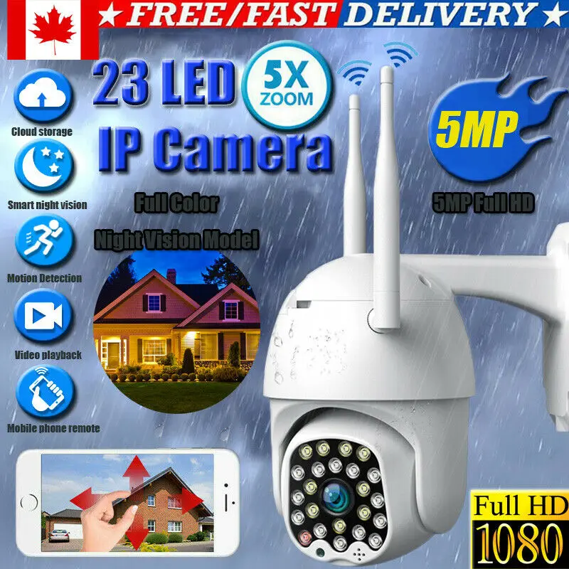 1080P HD IP водонепроницаемая камера видеонаблюдения Открытый WiFi PTZ Безопасности Беспроводная инфракрасная камера CA