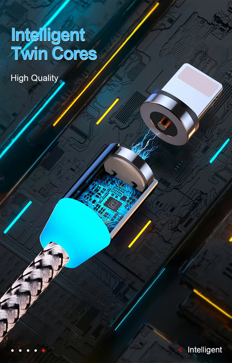 Udyr Магнитный Micro usb type C кабель для iphone samsung Android 2 м Быстрая зарядка магнит Зарядное устройство USB кабель провод для мобильного телефона шнур