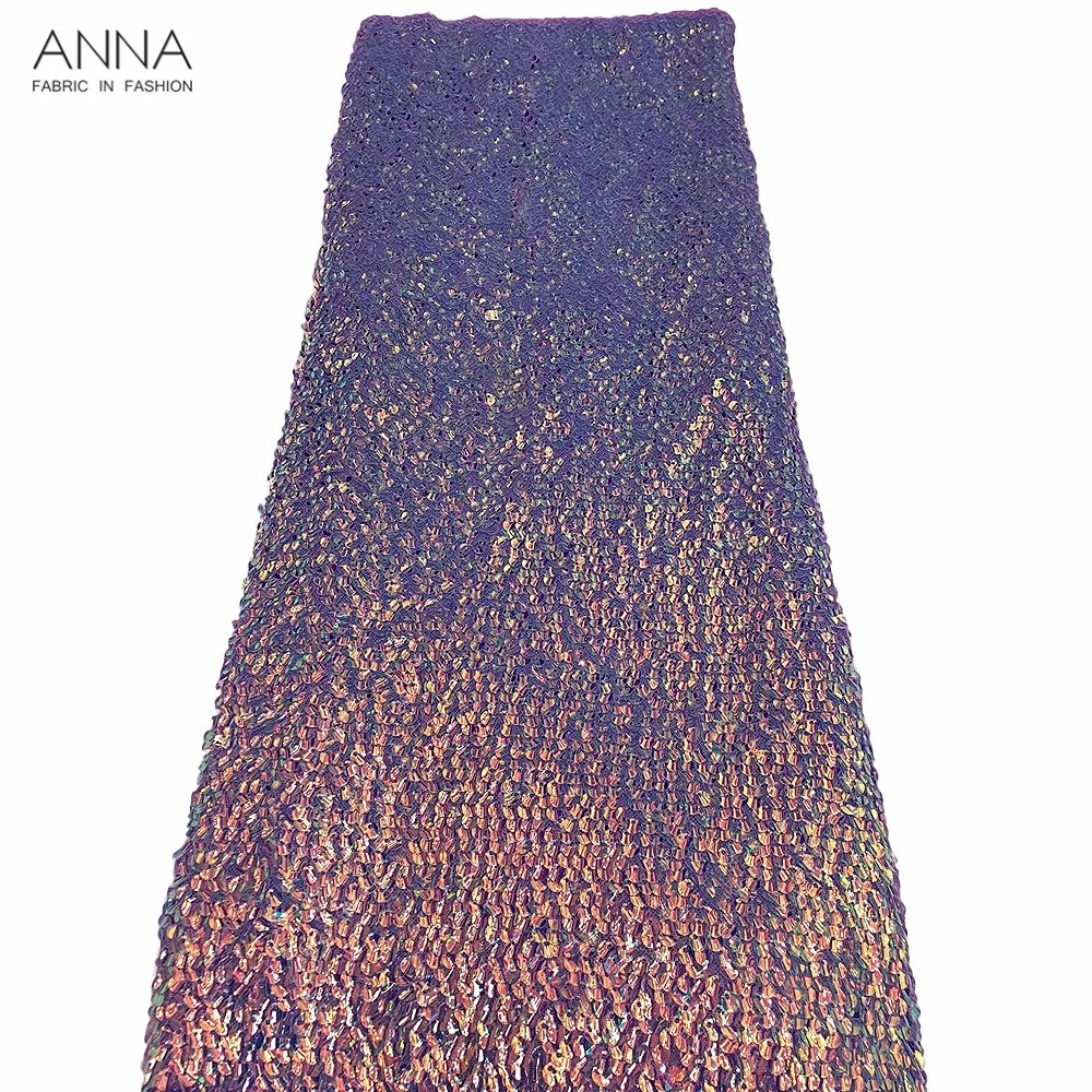Новейшая африканская ткань с блестками эластичная кружевная вышивкой