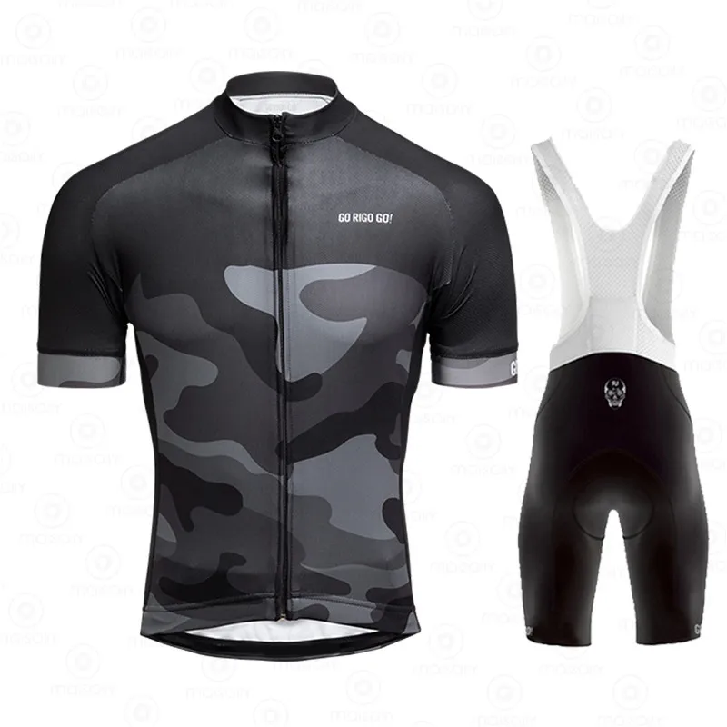

GO RIGO GO 2021 Men's Short Sleeve Cycling Professional Team Jersey Suit Triathlon Mountain Bike Outdoor Cycling Jersey