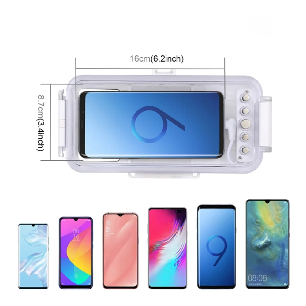 

1PC Mobile Phone Diving Case 45m Waterproof Diving Housing Photo Video Taking Underwater Cover Compatible for Type-C OTG