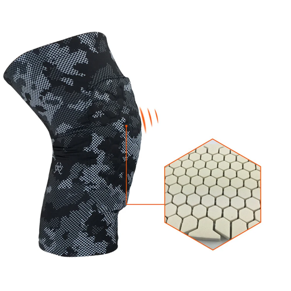 

1 Pair of Honeycomb Anti-collision Sports Knee Brace Protective Sleeve Guard Gear Support Breathable Knee Protector for Outdoor