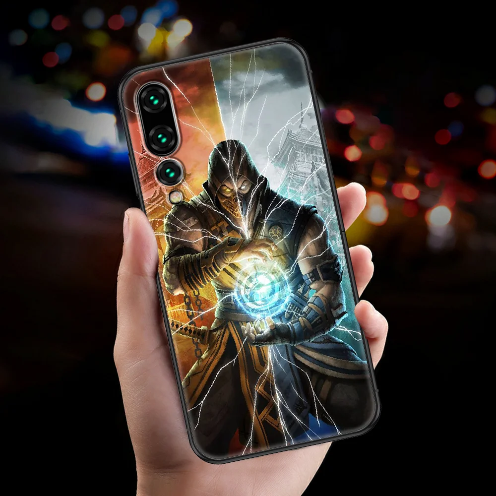 Hot Scorpion Mortal Kombat Phone case For Huawei P Mate P10 P20 P30 P40 10 20 Smart Z Pro Lite 2019 black silicone bumper luxury | Мобильные