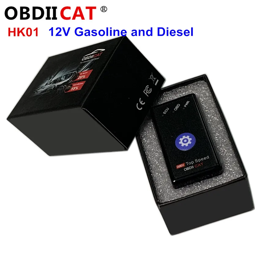 

15% Fuel Save OBDIICAT HK01 OBD2 Chip Tuning Box Better Than ECO OBD2&Nitro OBD2 For Benzine &Diesel Cars With Reset Switch