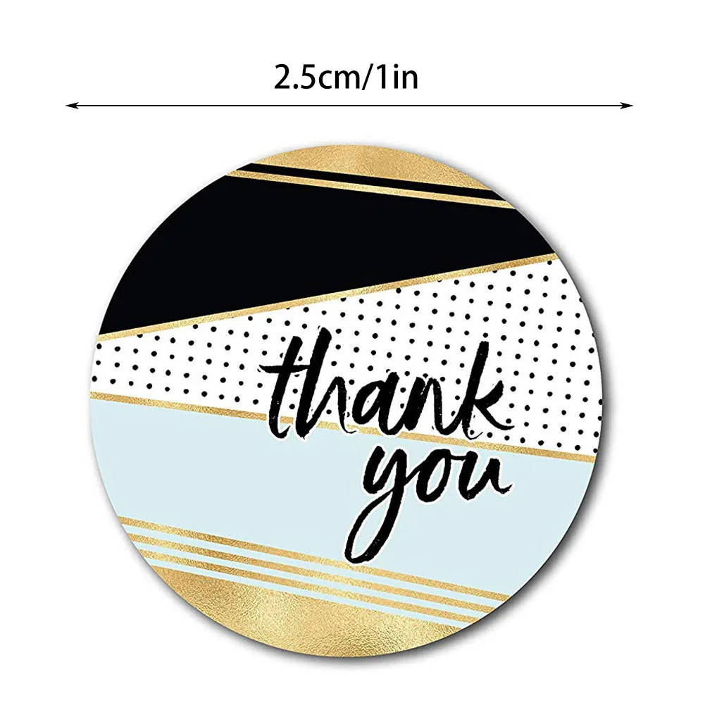 1 дюйм геометрические современные наклейки с надписью Thank You/8 различных дизайнов