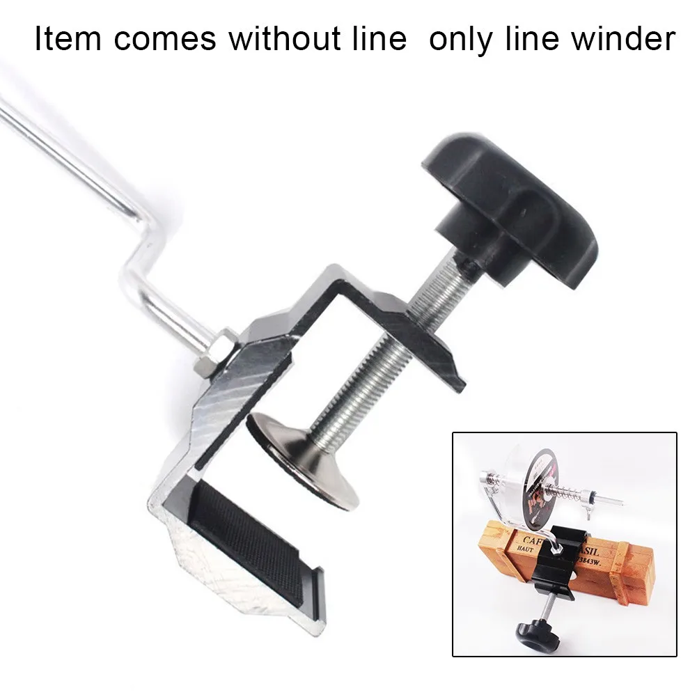 

Fishing Line Spooler With Clamp Fishing Reel Line Spooler Vertical Curved Portable Aluminum Alloy Anti-slip Fishing Tools