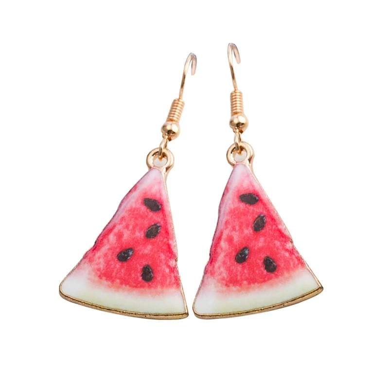 Длинные полимерные серьги со стереозвуком лимона и апельсина модные летние