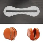 Кожаный ремесленный шаблон из ПВХ для мужчин и женщин, маленький кошелек сделай сам, персонализированная сумка ручной работы, макетные рисунки, 1 шт.