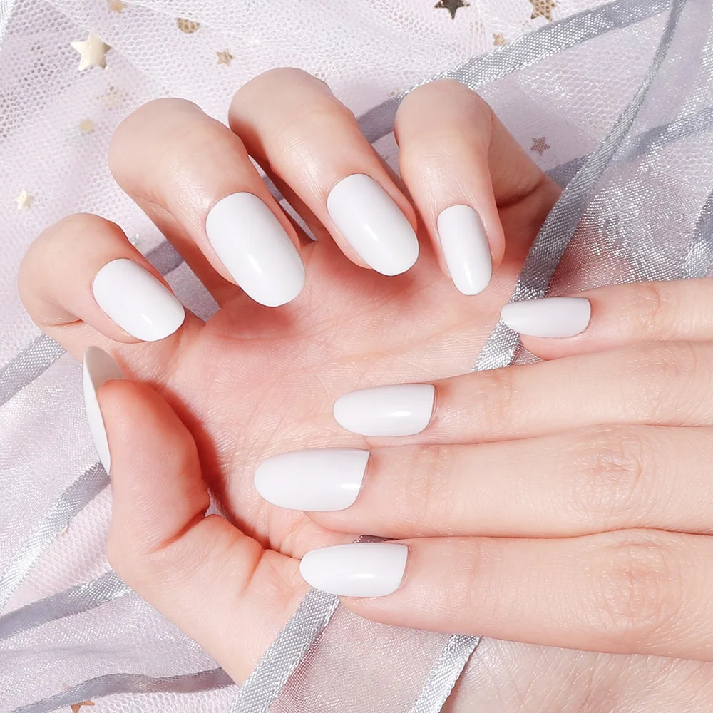 Модные поддельные ногти 20 24 шт короткие длинные квадратные полное покрытие