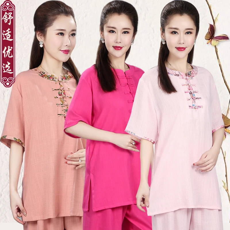 Высококачественная летняя хлопковая и льняная Униформа ушу костюмы кунг-фу