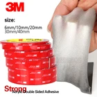 Сверхпрочная Двусторонняя водонепроницаемая клейкая лента VHB, 3 м, Акриловые Стороны, не оставляет следов, для офиса, автомобиля, домашнего декора