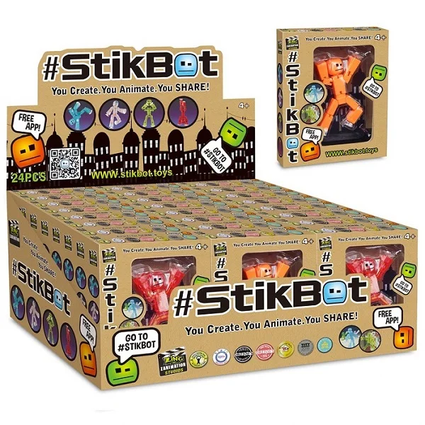 Random color 1PC Игрушка-стикбот на присоске DIY липкий робот Anima Z экран анимация студия экшн-фигурка игрушка детская игра игрушки для детей подарок на день рождения - Цвет: Random color 1PC