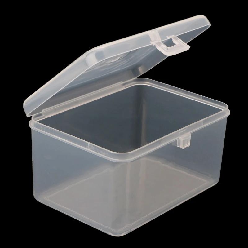 Small Transparent Storage Box Cards Chip Hardware Case Holder Jewelry Organizer | Канцтовары для офиса и дома