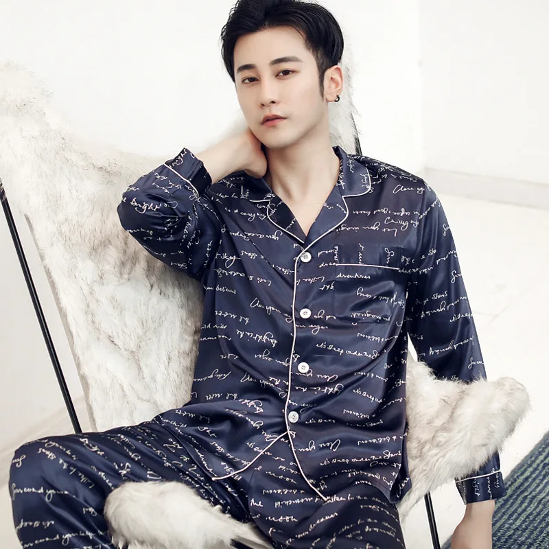 

Gray Pj's Stripe Nightwear 2PCS Sets Women Outfits Pajamas Summer Lapel Home Wear Long Sleeve Intimate Lingerie With Buttons