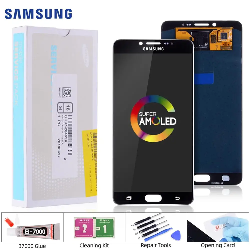 AMOLED Дисплей для SAMSUNG Galaxy C9 Pro C9000 LCD в сборе с тачскрином Оригинал 6.0&quot черный