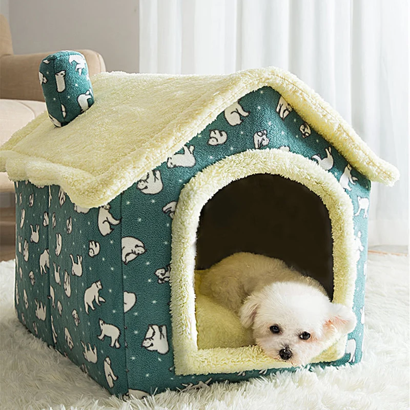 

Foldable Dog House Kennel Bed Mat For Small Medium Dogs Cats Winter Warm Cat bed Nest Basket Pets Puppy Cave cama perro