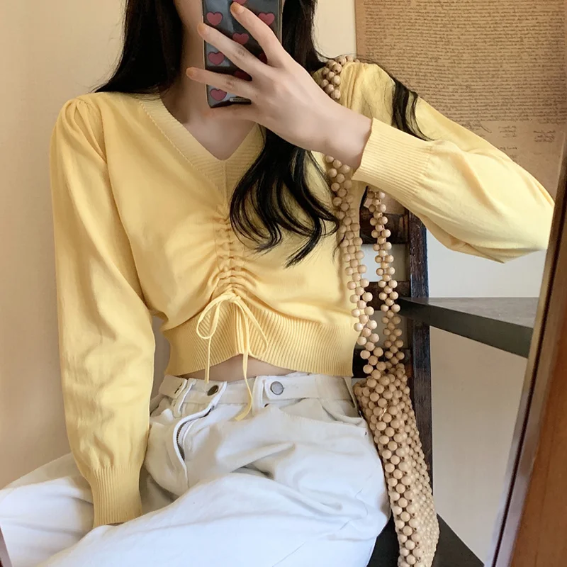 

Свитер женский осенний трикотажный, теплый, однотонный