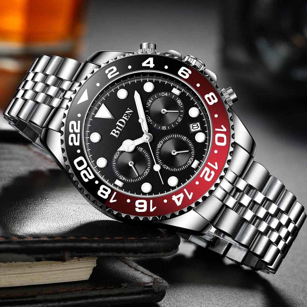 

Top Brand Men Watches Business Full Stainless Steel Quartz Waterproof Watch Automatic Date AAA Luminous Clock Relogio Masculino