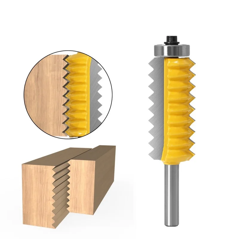 

8mm Shank Raised panel"V"joint Bits Finger Joint Glue Milling Cutter for Wood Tenon Woodwork Cone Tenon Milling Tenoning Machine