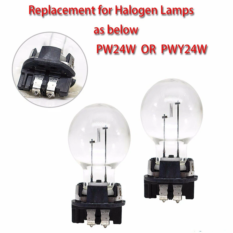 2 шт. ошибок PW24W PWY24W белый 10-SMD указатели поворота светодиодный лампы для SKODA OCTAVIA III 2013-up фары дневного света DRL
