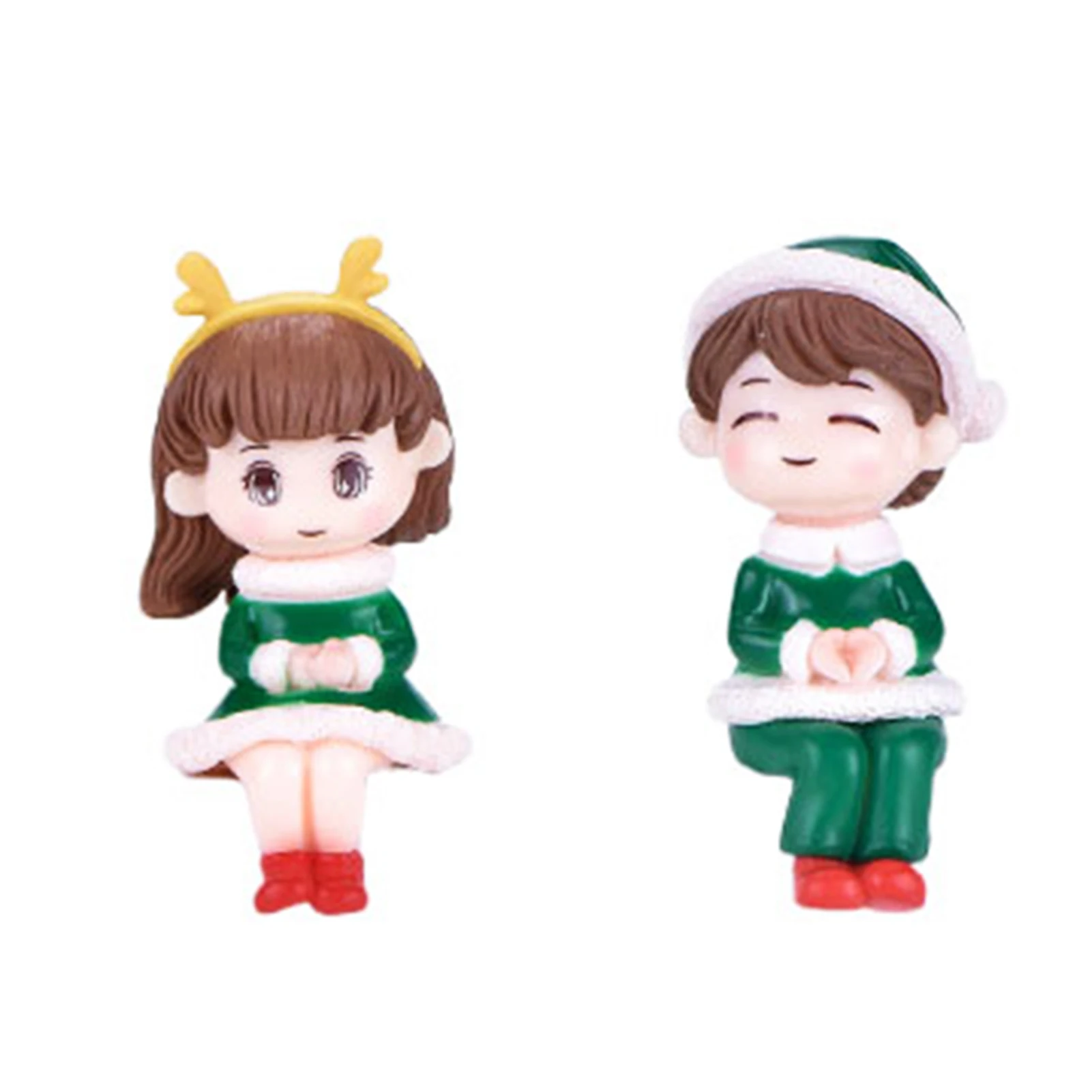 2 шт. Рождественская Сидящая пара с рождественской шляпой дизайнерский