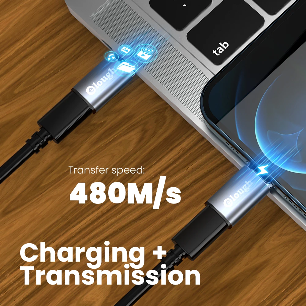 Зарядное устройство Elough с USB Магнитный адаптер для быстрой зарядки и передачи