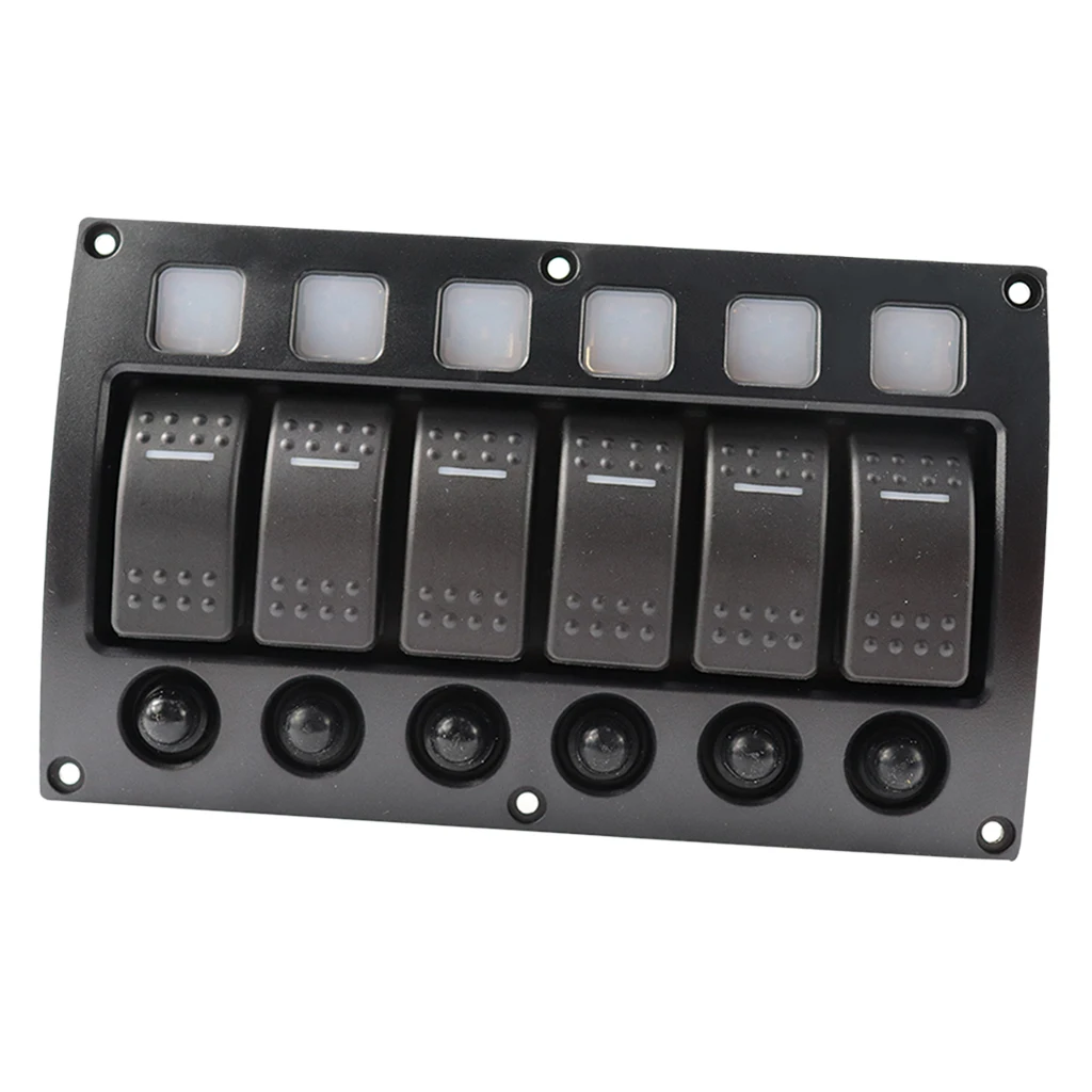 RV Автомобильная Морская Лодка 6 Gang Водонепроницаемая цепь LED клавишный