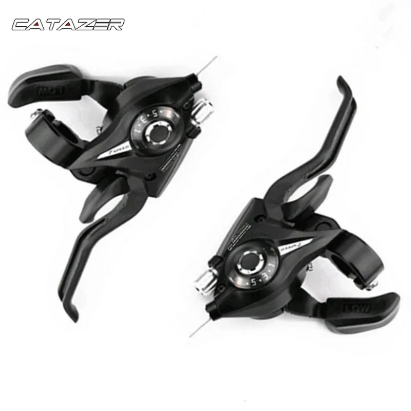 

MTB Bicycle Shifters 7/8 Speed Mountain Bike Shifter Set Cycling Levers Shift Brake Levers 21 24 Speeds Black Bicycle Derailleur