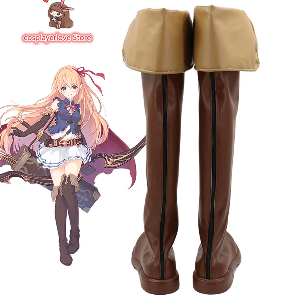 Принцесса Connect! Re:Dive Arisa Обувь для косплея Сапоги Хэллоуин Карнавал Косплей