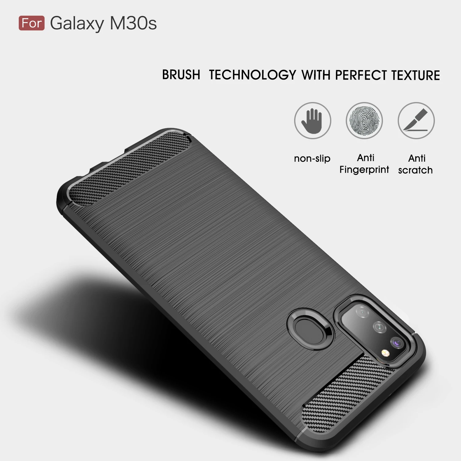

Phone Case For Samsung Galaxy M30S M21 M40 A70E A70S A90S A60 M10 M20 M30 M31 M80S M60S M40S Soft Silicone Carbon Fiber Cover