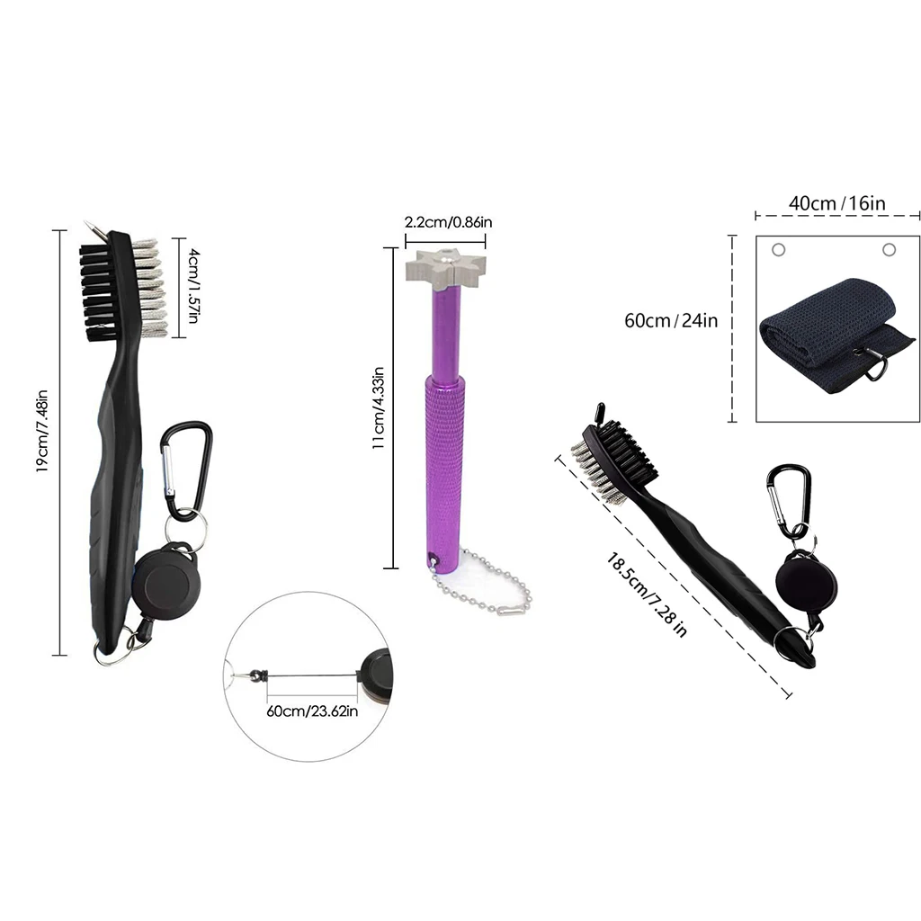 Набор для чистки клюшки гольфа полотенце щетка инструмент спортивный складной
