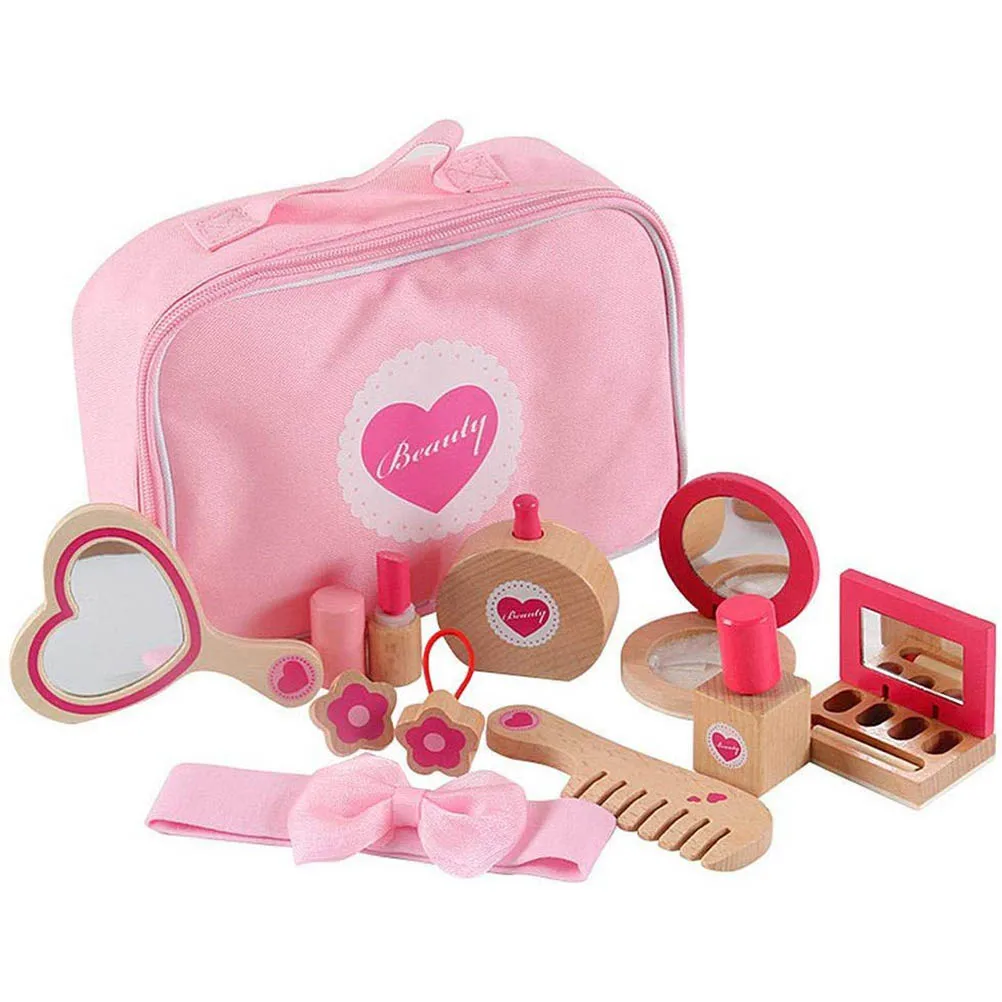 Детская игрушка для макияжа деревянные косметические игрушки портативный