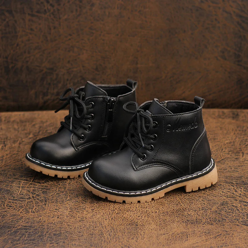 

Нескользящие Детские зимние ботинки, сохраняющие Тепло Плюшевые, новый дизайн, Детские Утепленные зимние ботинки, модные ботинки для мальч...