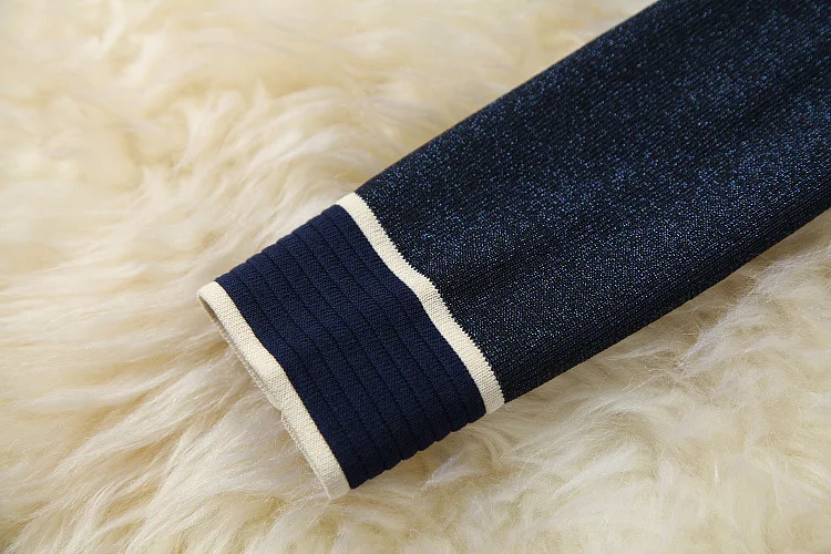 

European and American women's wear 2020 winter new style Long-sleeved knit sweater trousers Two-piece fashion suit