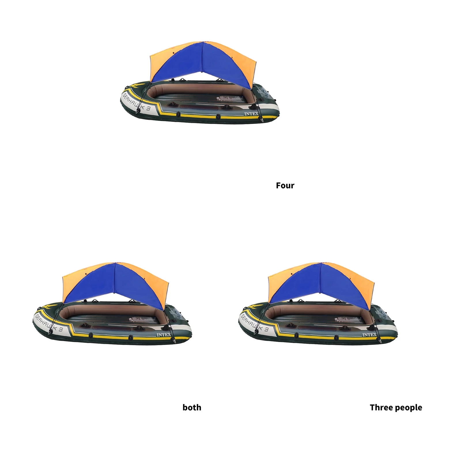 

Inflatable Boat Dinghy 2/3/4 Person Awning Fishing Sunshade Boat Rain Cover Sun Shelter Tent Folding Outdoor Campin Canopy