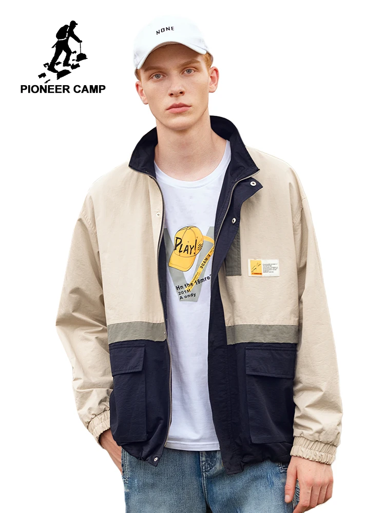 Pioneer Camp Хаки Куртка мужская Осенняя Верхняя одежда Повседневная Уличная