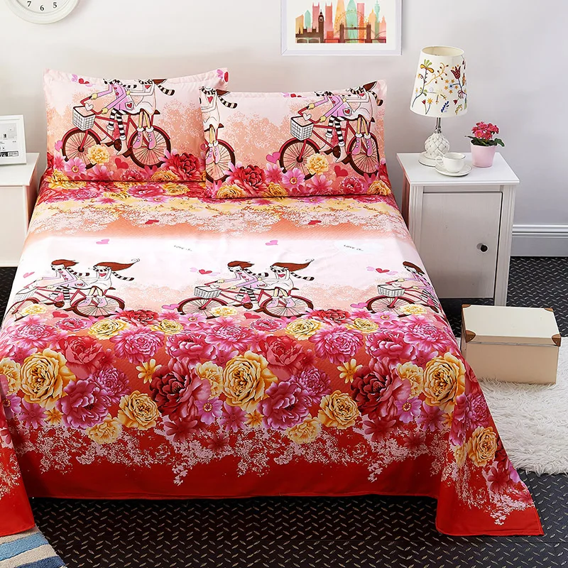 

[Bed Sheet + Pillow Case] 250x350cm Sheet Three-piece Twill Brushed Multi-specification Bedding Two-piece Three-piece