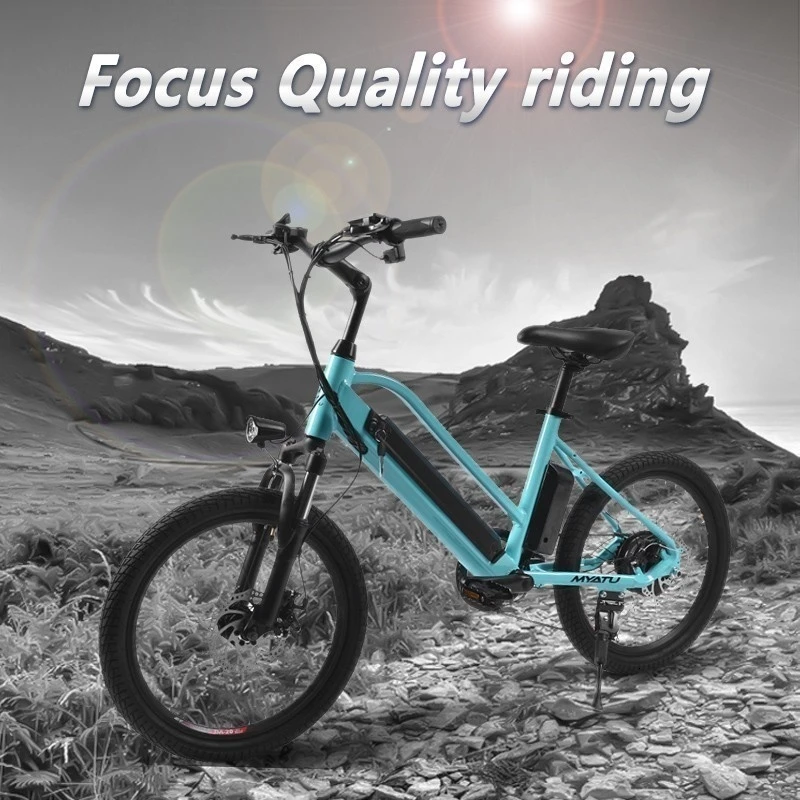 MYATU Electric Bikes Adults 2 Wheels 20 Inch Bicycle Brushless Motor 250W 36V Black Red/Blue Portable E bike Scooter | Спорт и