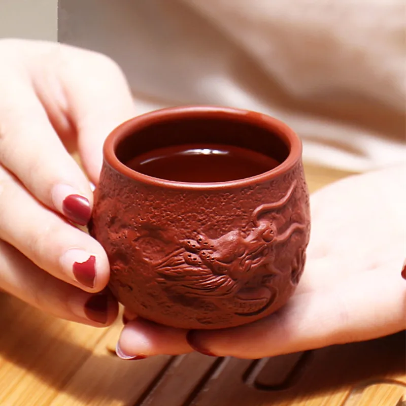 Новогодняя Новинка 1 штука фиолетовая глиняная чашка для чая - Цена: 753,16 - 1 278,08 руб.