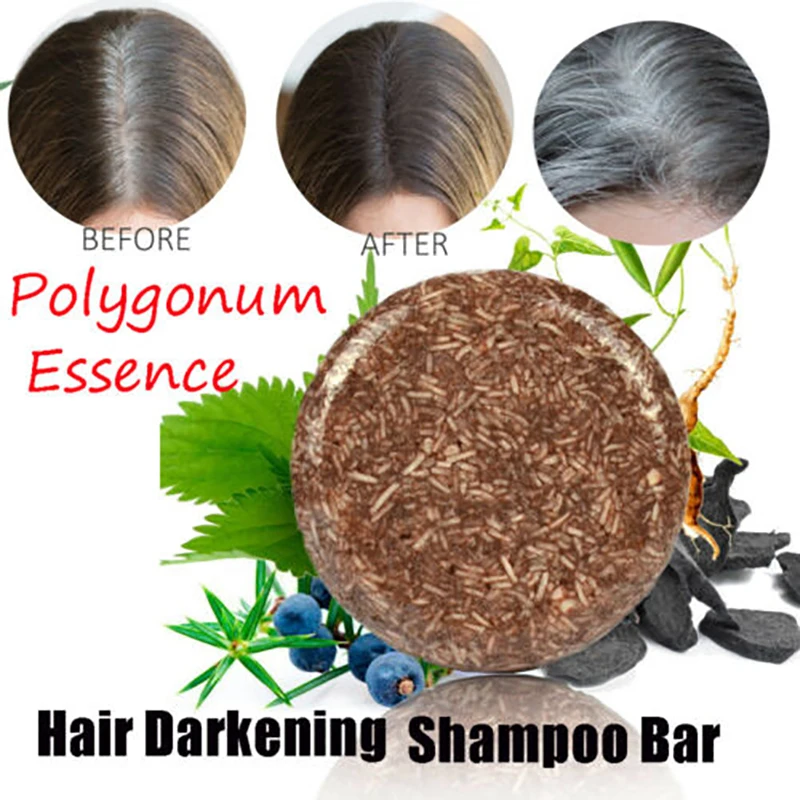 

Natural Organic Mild Formula Hair Shampoo Gray Hair Reverse Hair Cleansing Hair Darkening Shampoo Bar Oil Control Nourishing