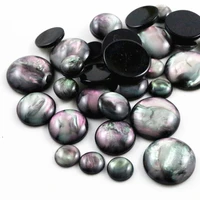 8mm 10mm 12mm 14mm 16mm 18mm 20mm 7 size style black shell color flat back resin cabochons cameo