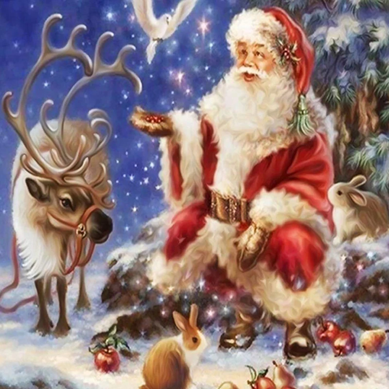 5D алмазная живопись Санта Клаус Алмазная мозаика вышивка Снеговик крестиком