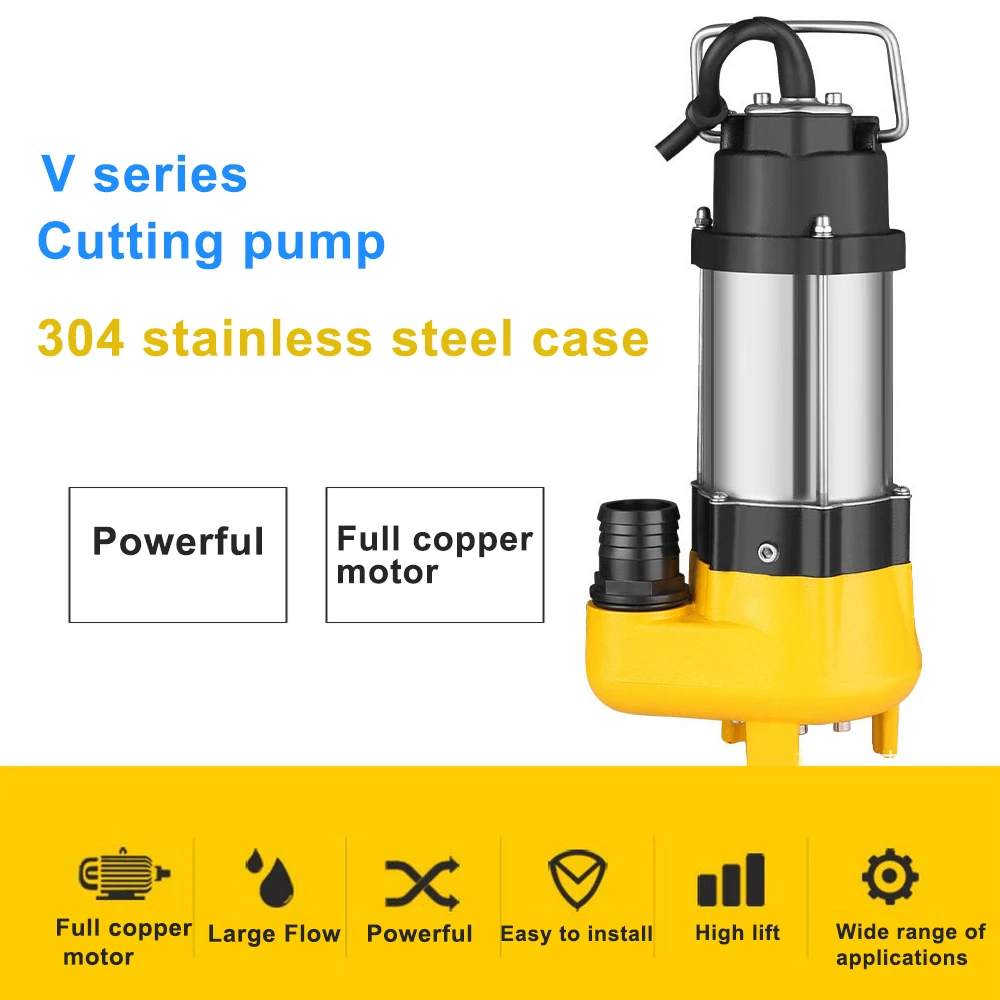 Канализационный насос 370W электрические пневматические незасоряющийся